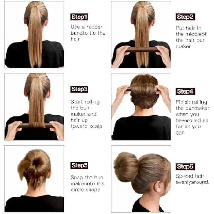 Hair Bun Maker 3 PCS- Donut Bun Maker DIY French Twist Hair Fold Wrap Snap - Easy Bun Hair Tool - Shaper Bun Hair Tool -Ballet Bun for Women and Kids - Image 5